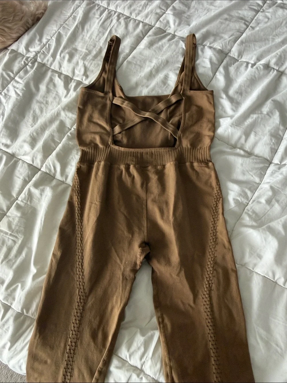 Free people movement med large Sleeveless Jumpsuit in Brown backless